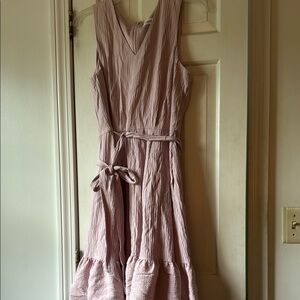 Calvin Klein Pink Tiered Midi Sundress